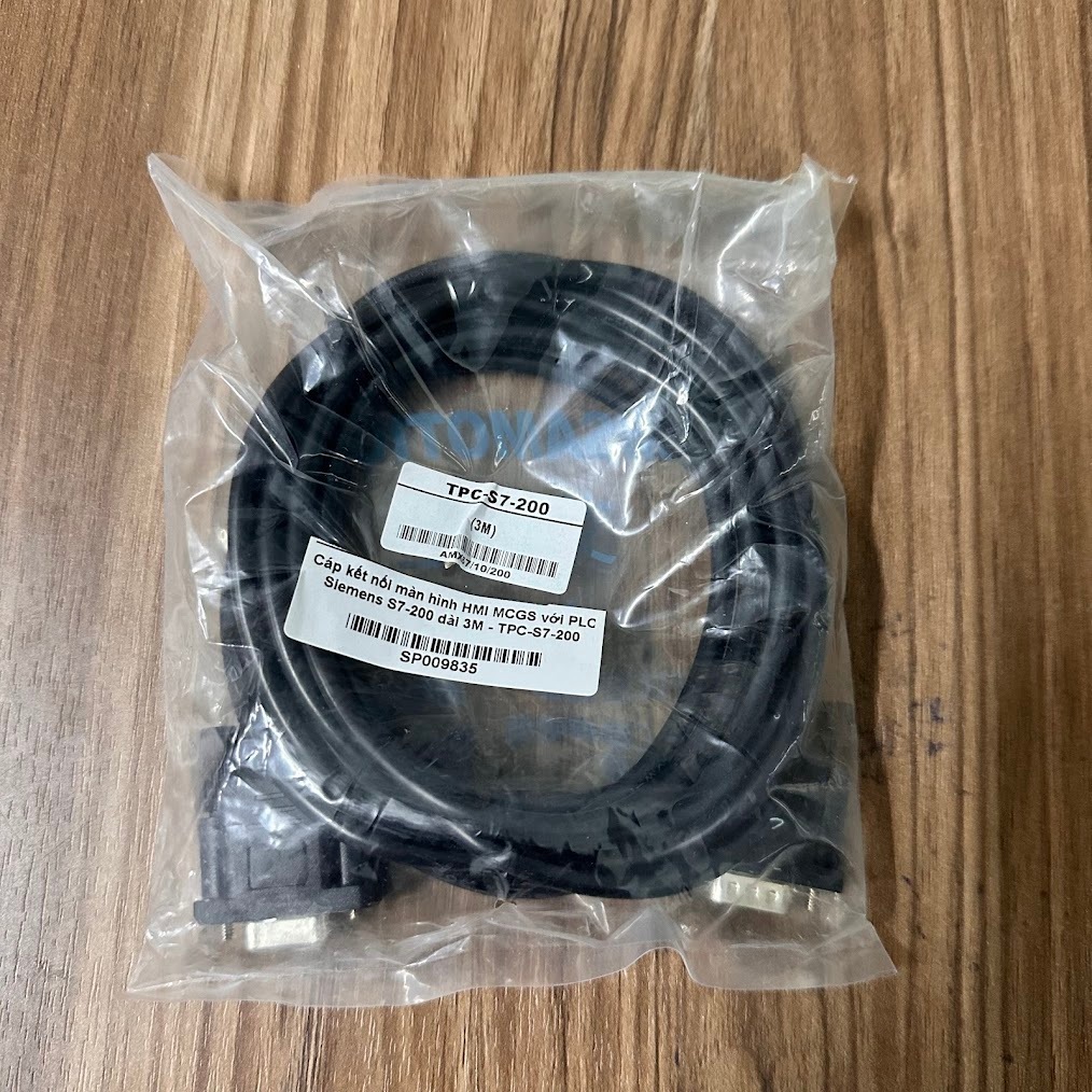 สายเคเบิลเชื่อมต่อหน้าจอ MCGS HMI เป็น Siemens S7-200 PLC ยาว 3M