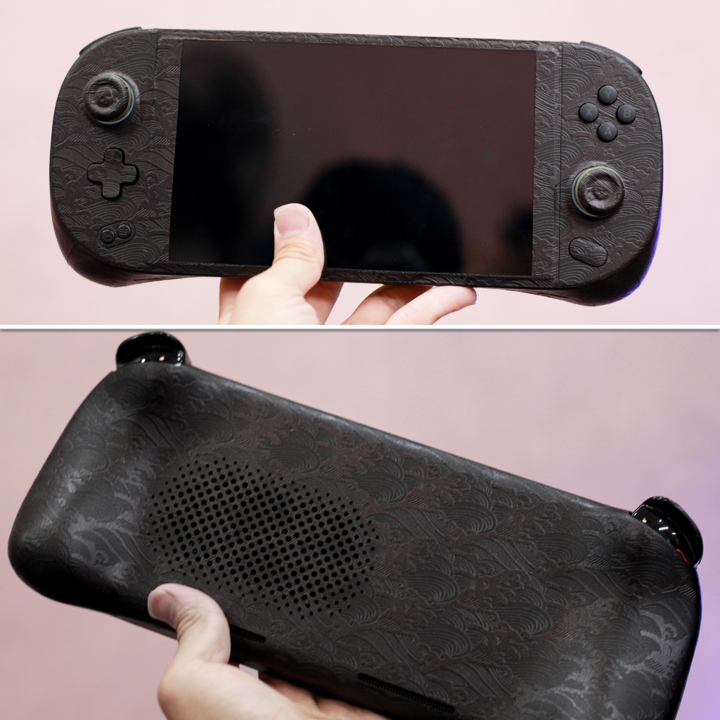 สติ๊กเกอร์ผิว AYANEO 2, 2s, Geek 1s ลายคลื่นดํา | ฟิล์มนูน 3 ม | แผ่นแปะป้องกัน