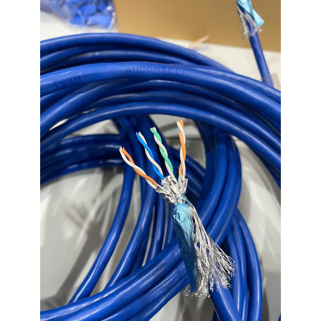 สายเครือข่าย CAT7 SFTP ANCOMTECK- 23AWG 10 GIGABIT ขายปลีก m