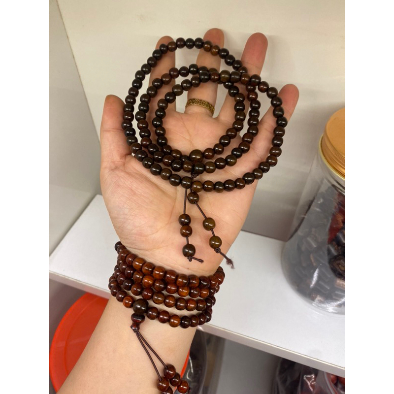 ลูกปัด BRACELET 108 6mm BLACK WOOD