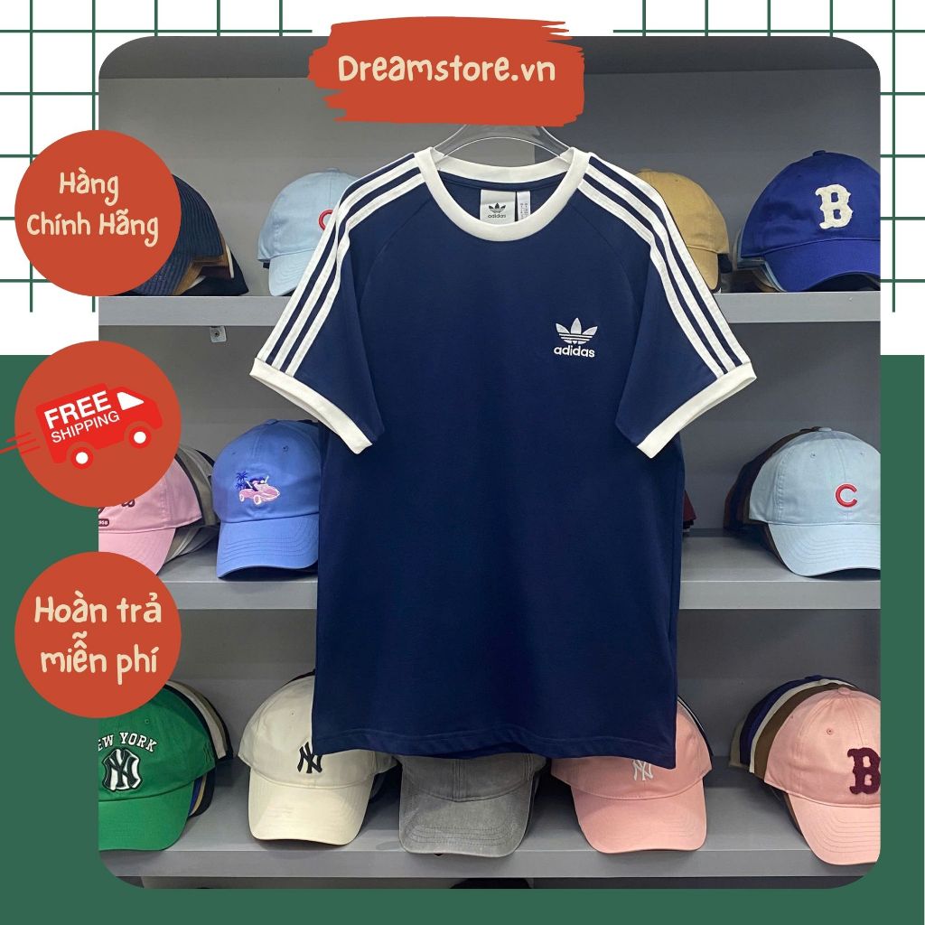 เสื้อยืด DAS ADICOLOR 3 STRIPES ของแท้ สีกรมท่า CODE: IA4850 | ร้านดรีม