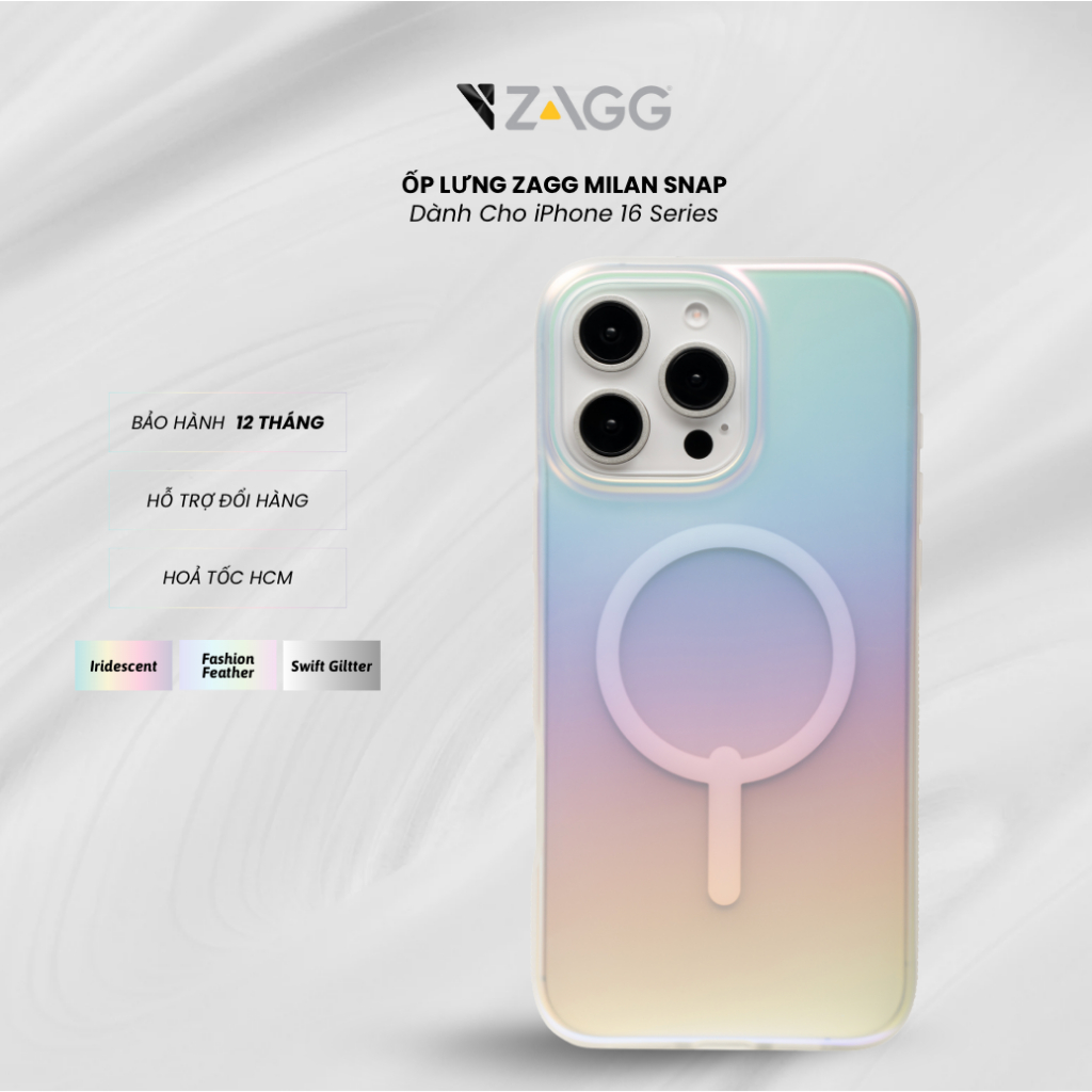 ZAGG Milan Snap Case สําหรับ iPhone 16/ 16 Plus/ 16 Pro/ 16 Pro Max