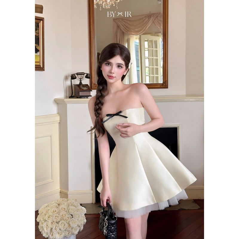 ชุดเดรสปาร์ตี้ผู้หญิง Mesh Bustier สวยงาม