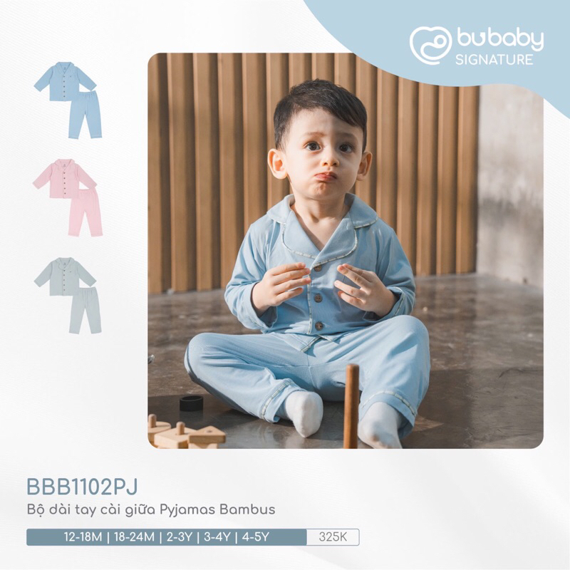 BUBABY Bu ชุดนอนเด็กแขนยาวสําหรับเด็กชายและเด็กหญิง