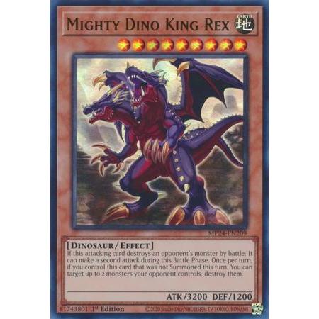 [KW2 Yugioh] [EN-UK] [Nice Art] การ์ด Mighty Dino King Rex - MP24-EN209 - Ultra Rare 1st Edition
