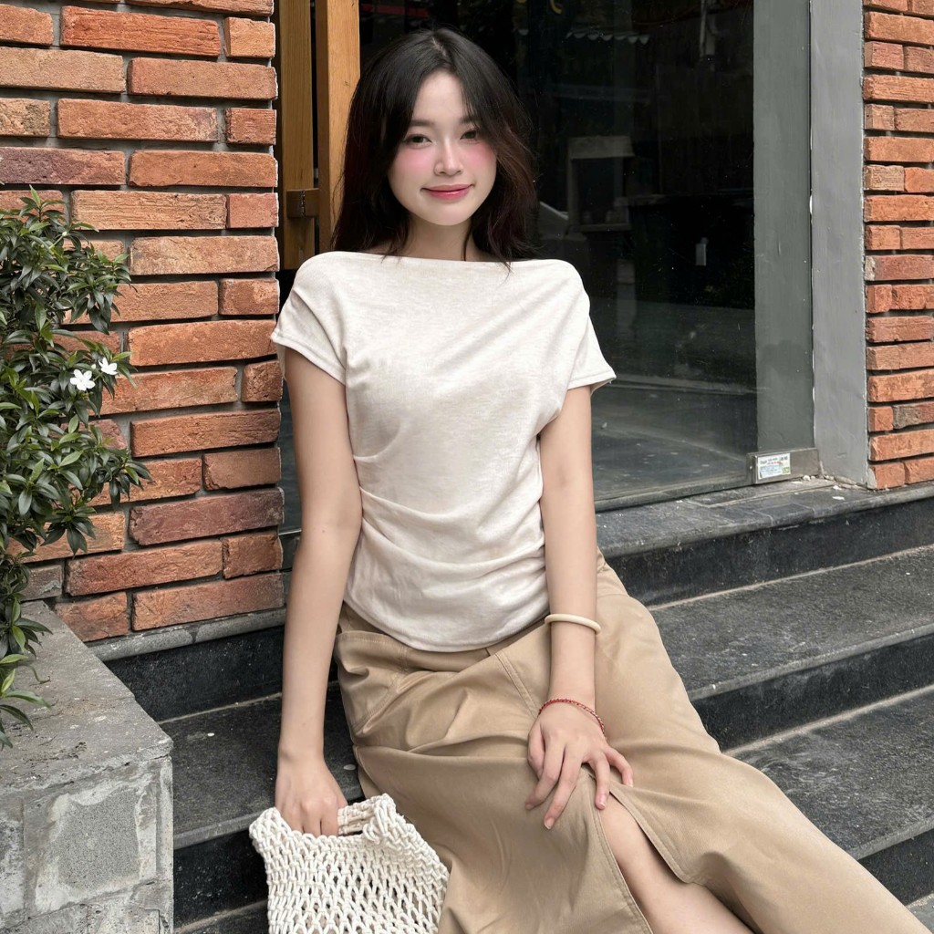 เสื้อเชิ้ตผู้หญิงเบสิคแขนยางยืดและคอเต่า 3 นิ้ว ออลจัง สไตล์ HAVANA ATH467