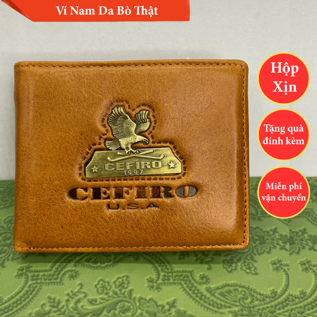 [กล่องแท้]กระเป๋าสตางค์ผู้ชาย Cefiro cowhide คุณภาพสูง - VN002 - Yukata
