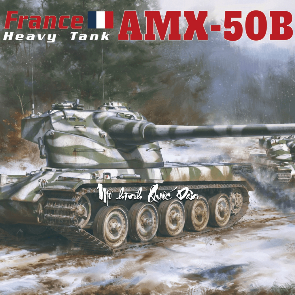โมเดลทหาร | ชุดโมเดลถัง AMX 50B | อัตราส่วน: 1/35 | สุดยอดงานอดิเรก |