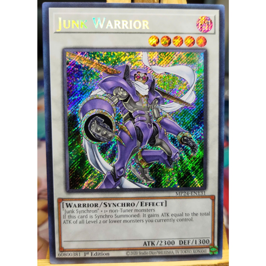 [KW2 Yugioh] [EN-US] [MISSPRINT] [Nice Art] การ์ดนักรบ Junk - MP24-EN131 - Prismatic Secret Rare 1st