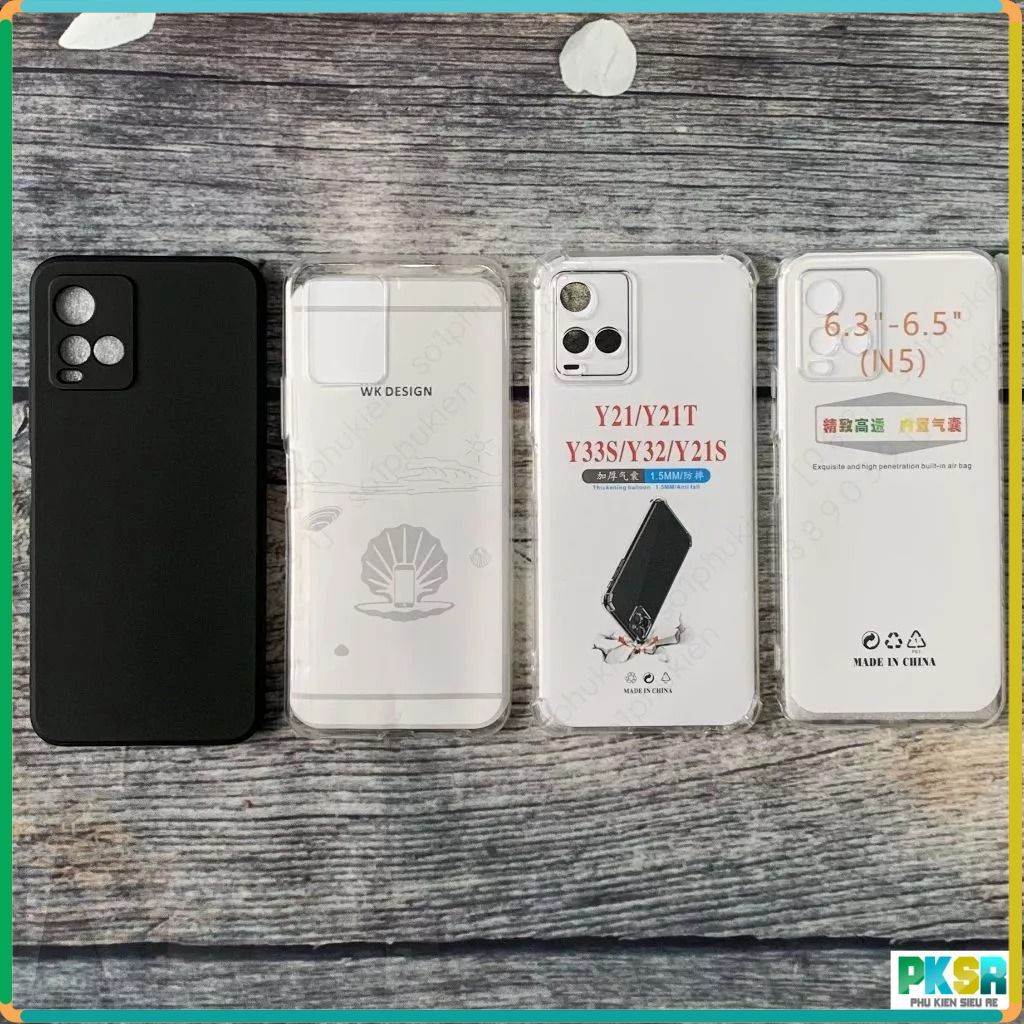 Vivo y21s y33s y21 2021 T1x 4G เคสยืดหยุ่นสีดําเรียบพร้อมการป้องกันสําหรับแต่ละรูสีส้มและเคสพลาสติกใ