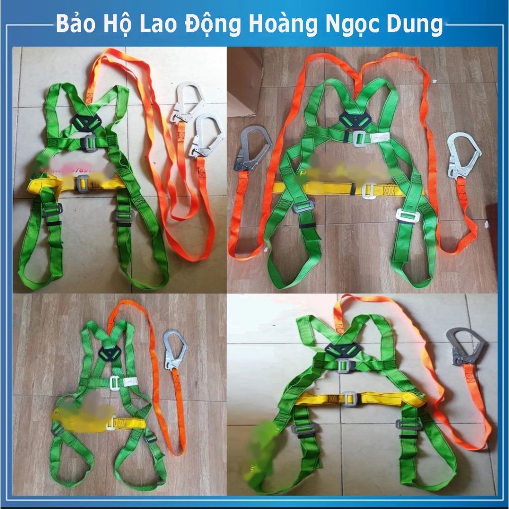 2-HOOK FULL BODY SAFETY BELT, SAFETY BELT TO PROTECTION WORK BELT - LOAD TR1000kg