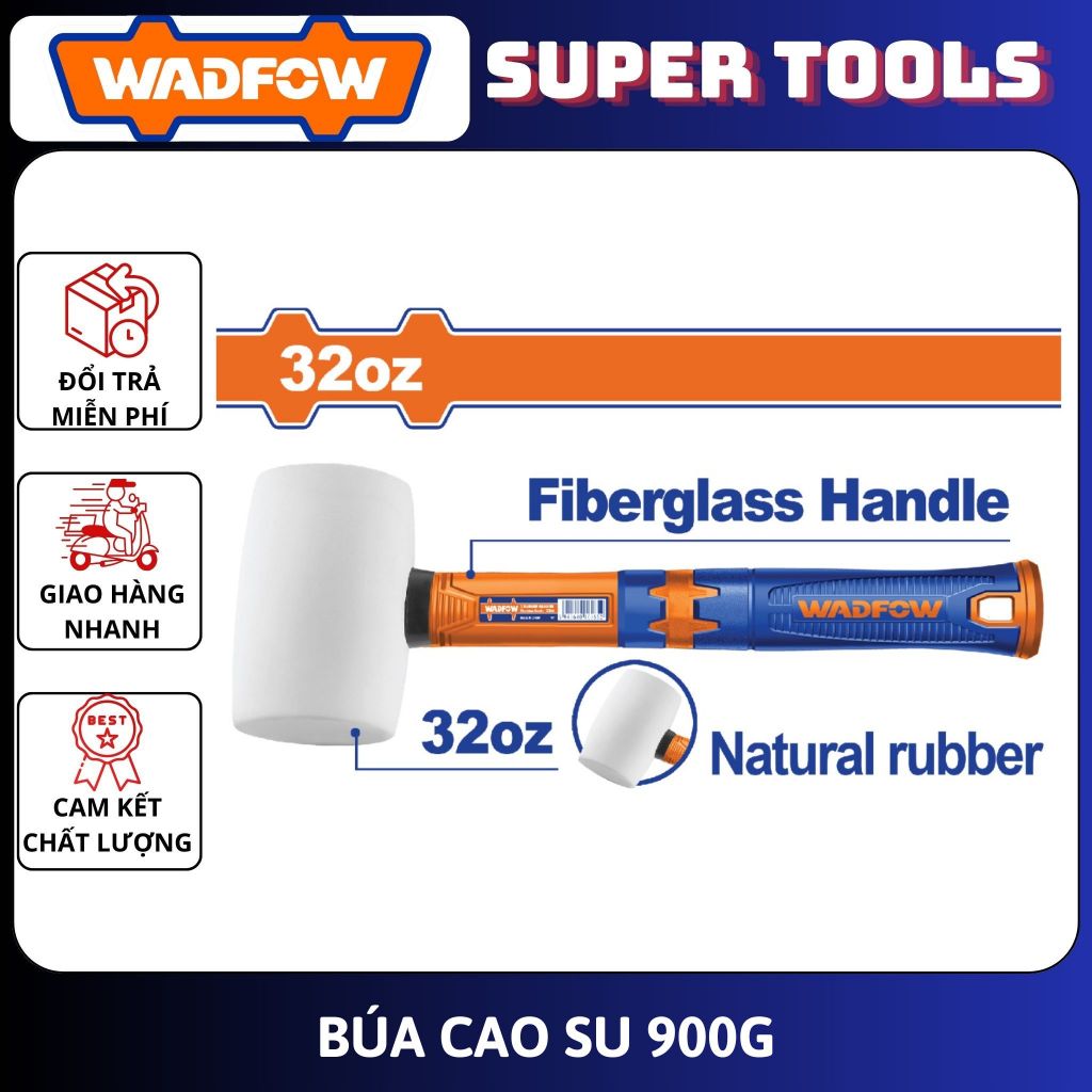 WADFOW TOOLS ค้อนยาง 900g WHM7309