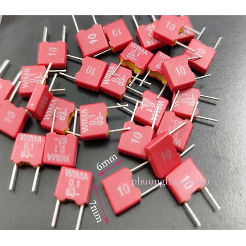 Wima Capacitor 0.1uf 63V, คาปาซิเตอร์ 104, 100nf
