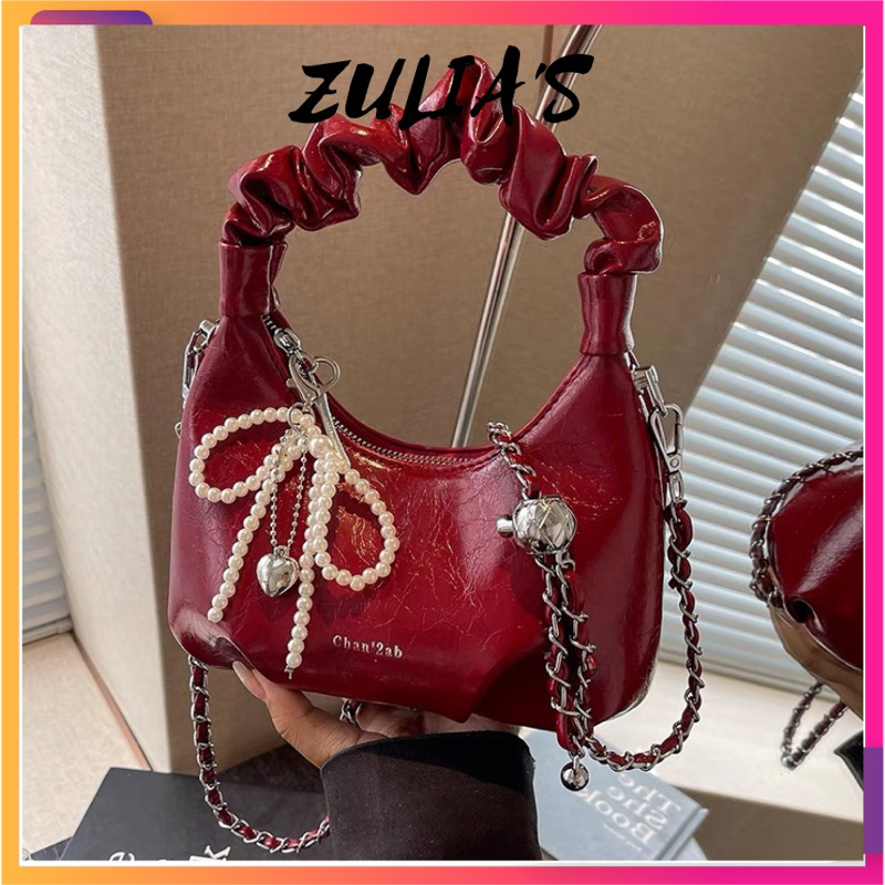 Chio2nd Zuliashop8386 กระเป๋าถือผู้หญิงสายไขว้หนังนิ่ม