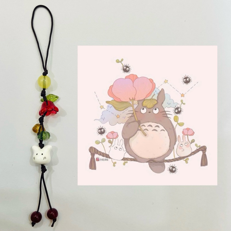 Jewellora Ghibli พวงกุญแจการ์ตูนโทรศัพท์ - ไม้แขวนเสื้อ Ghibli Totoro