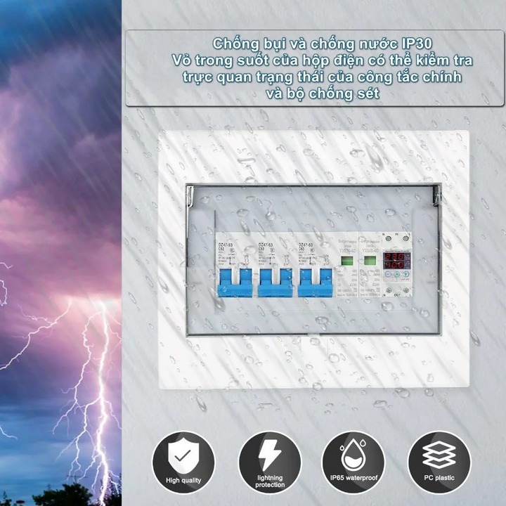 TTE กล่องเซอร์กิตเบรกเกอร์ติดผนัง ติดตั้งด้วย 2-44 Slot Portable Plastic Air Switches Control Box - 