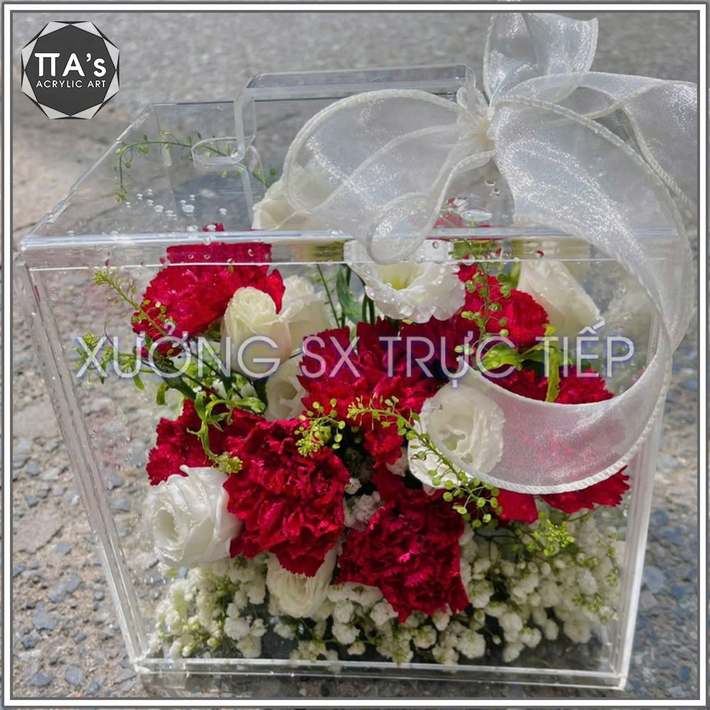 (ขนาด LARGE) TRANSPAENT MICA VALUES, กล่องของขวัญคุณภาพสูงมีหูหิ้ว, กล่องของขวัญ TET 20 ตุลาคม, 8, พ