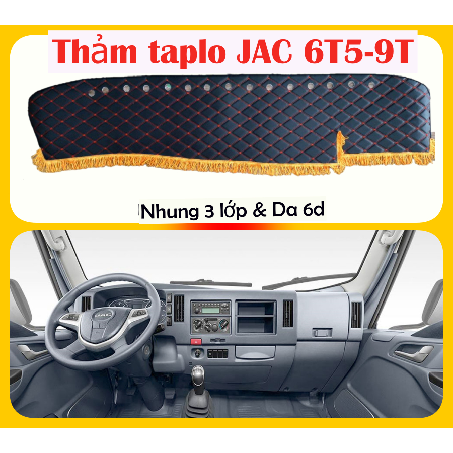 JAC 8T 9T N800 N900 พรมแดชบอร์ดรถบรรทุก กํามะหยี่ 3 ชั้น และหนังคาร์บอน 6d คุณภาพสูง