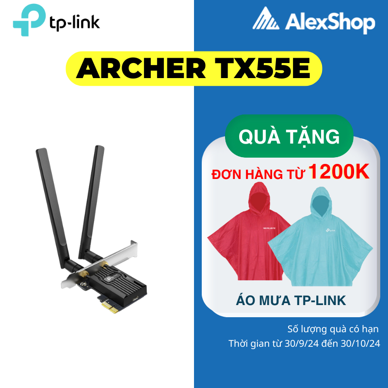 Tp-link TX55E WiFi 6 การ์ด Ax3000 แบนด์วิดท์, บลูทูธ 5.2 สําหรับพีซี