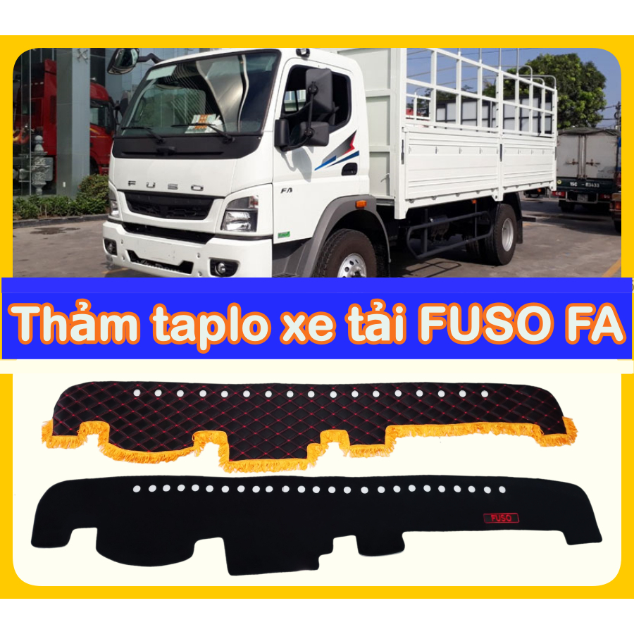 FUSO 7T 8T FI 170 170L เสื่อป้องกันแสงแดดแดชบอร์ดรถบรรทุกกํามะหยี่คุณภาพสูงและหนังคาร์บอน