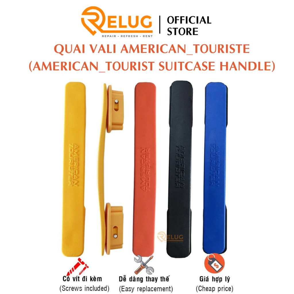 RELUG American Tourister ที่จับกระเป๋าเดินทางทนทานสวยงามและแข็งแรงเปลี่ยนง่ายที่