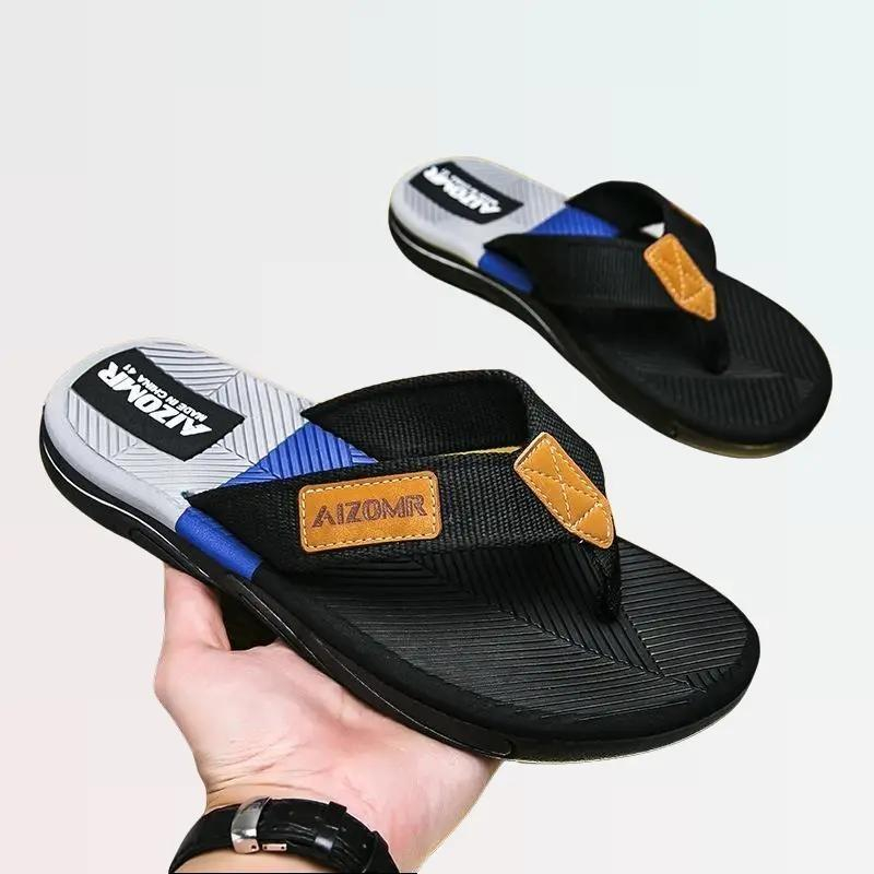 รองเท้าแตะผู้ชายแฟชั่น AIZOMR G00039-A2110-ORANGE YELLOW ผสมผสานสีอ่อนเยาว์ทันสมัยพร้อมวัสดุคุณภาพสู