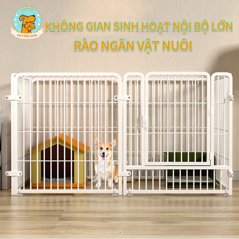 ชุดแผงสุนัขท่อ Slat ขนาด 60x60 ซม. ผงเคลือบสําหรับสุนัขฝรั่งเศส, Corgi, Shiba Inu,...- H2 Store