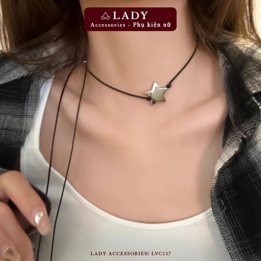 สร้อยคอโชคเกอร์รูปดาวสไตล์ Y2K ส่วนบุคคลสําหรับผู้หญิง Lady Accessories - LVC137