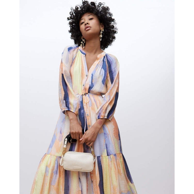 ชุดเดรส Oliver Bonas เนื้อผ้าไหมสุดเท่ ไซส์ 12us