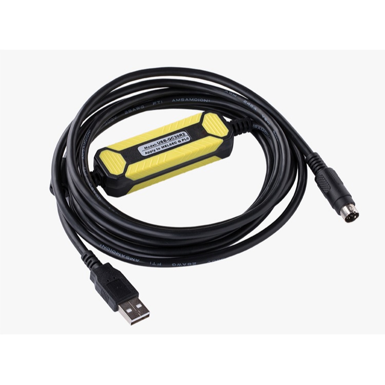 สายการเขียนโปรแกรม Mitsubishi PLC USB-QC30R2 สําหรับ MITSUBISHI PLC QCPU (Qmode), QCPU (A Mode), QCP