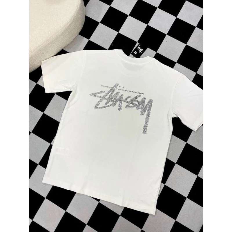 เสื้อยืดพิมพ์ลาย Stussy bling bling ผ้าคอตตอน 2-way %