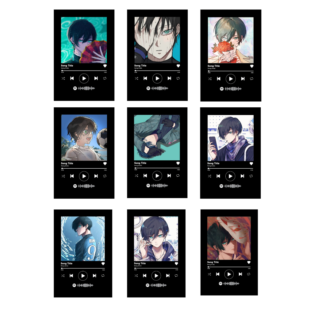 Pola Anime Music Frame Blue Lock char Rin Itoshi