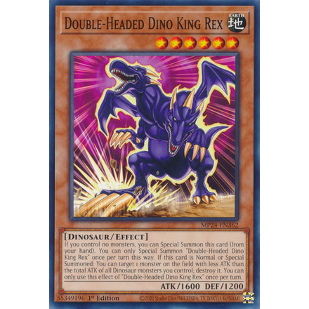 YMS - [การ์ด Yugioh] - [TCG-UK] - MP24-EN362 - Double-Headed Dino King Rex - Common 1st Edition