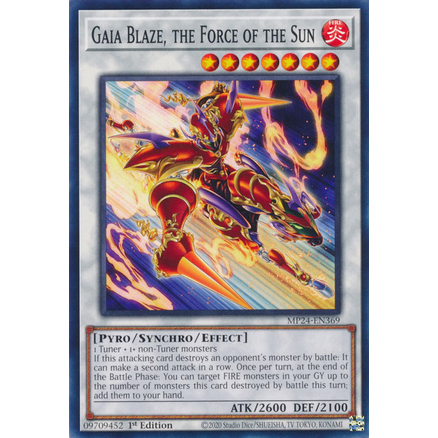 YMS - [การ์ด Yugioh] - [TCG-UK] - MP24-EN369 - Gaia Blaze ทหารแห่งแสงแดด - ฉบับทั่วไป 1