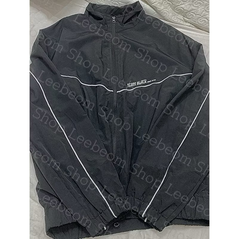 [OFF ITEM] ชุดเสื้อแจ็คเก็ตสีดําทีม, การ์ด Jinx Bad Luck Jae Kyung, Kim Dan โฟโต้พิมพ์ netprint 징스 b