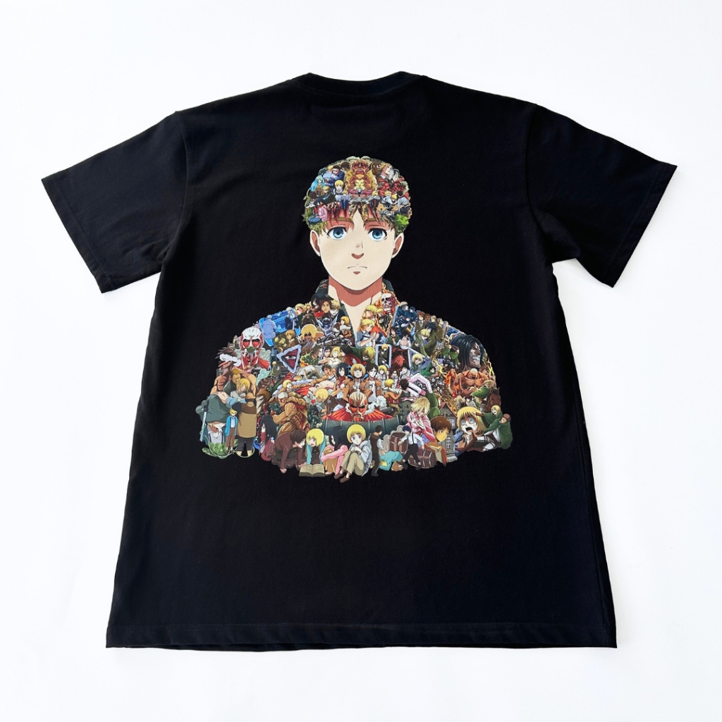เสื้อยืด Armin (AoT) ผ้าคอตตอน 100% ทรง Oversize 2 ทาง พิมพ์ลายด้านหลัง สองสีจาก Turned Ninja