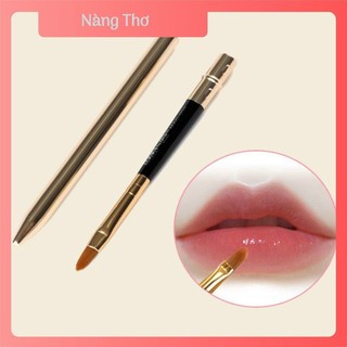(HCM) Cọ Đánh Son Môi & Mắt Lông Mềm Dễ Tán Có Nắp Xi Màu Vàng Siêu Mịn Cực Hot