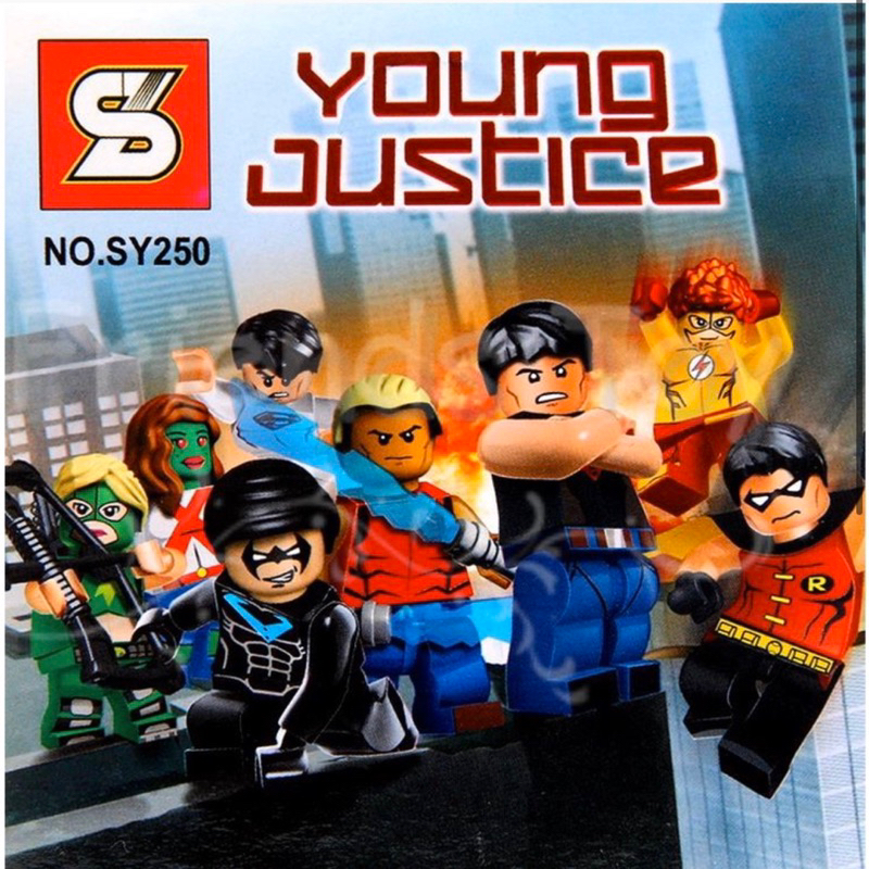 ของเล่นปริศนา Dc super heroes ชุดตัวละครซูเปอร์ฮีโร่ 8 ตัว