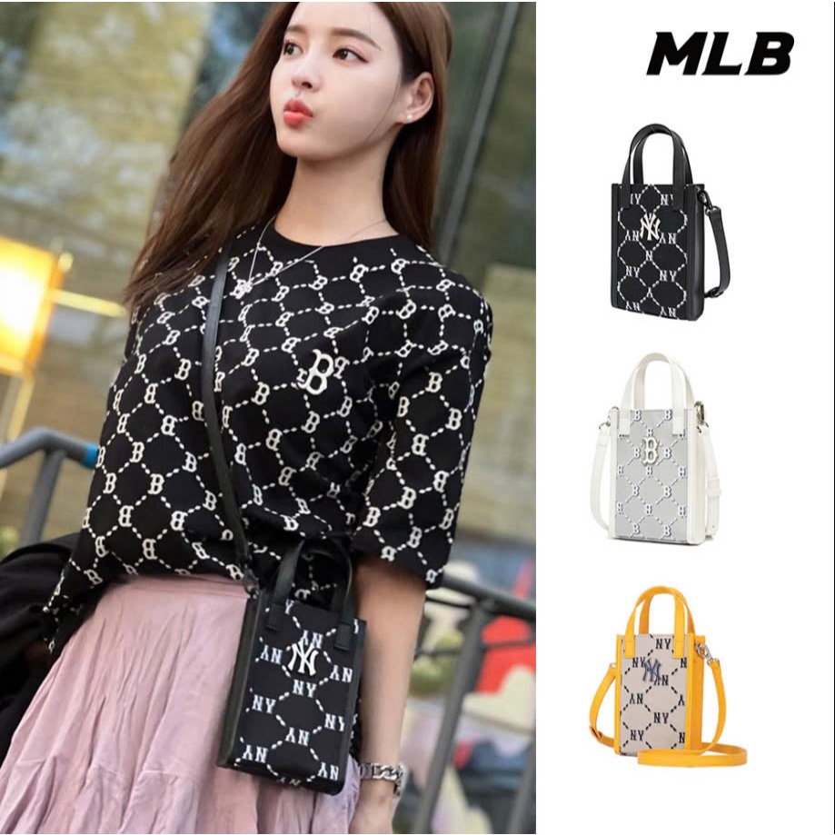 ของแท้ MLB PHONE BAG MONOGRAM - TOTE BAG - MLB PHONE KIDS AUTHENTIC FULL TAG