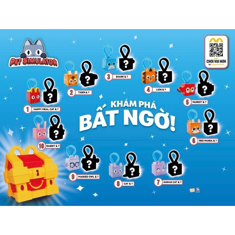 Mc Donalds x Pet Simulator Toy / พวงกุญแจ