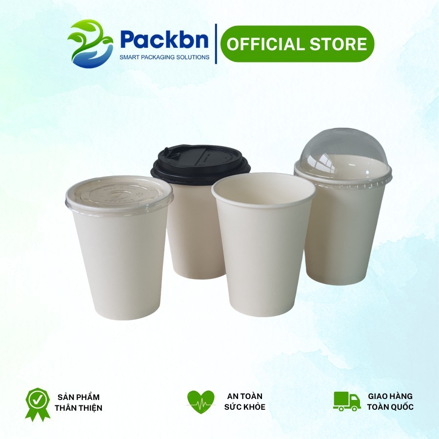 [SUPER SAVING COMBO] Lot of 50 Paper Cups 9oz ~ 280ml - ชุดถ้วยกระดาษสีขาวล้วน