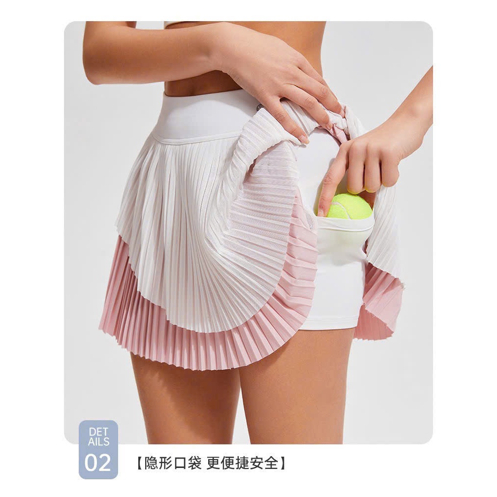 กระโปรงอัดพลีทแนวสปอร์ต COSLEAF คุณภาพแท้