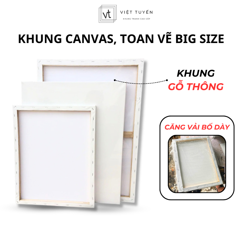 กรอบรูป CANVAS ภาพวาด TOAN Big Size Viet Tuyen
