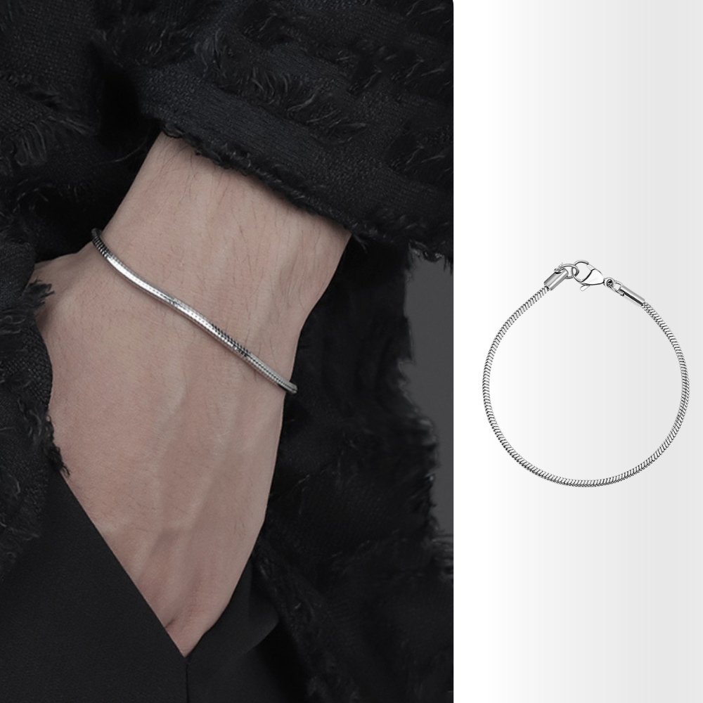 ConJun สร้อยข้อมือผู้ชายและผู้หญิง สร้อยข้อมือเงินคู่รักพื้นฐานพร้อมดีไซน์ด้ายบางทําจากเงิน 925 สดใสหรูหรา Tavi Studio