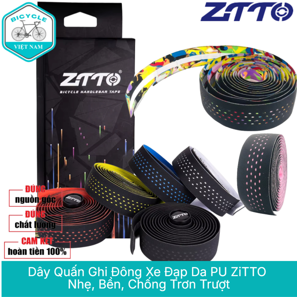 สายแฮนด์จักรยาน ZiTTO – หนัง PU กันลื่น เรียบ หลายสีตัวเลือก