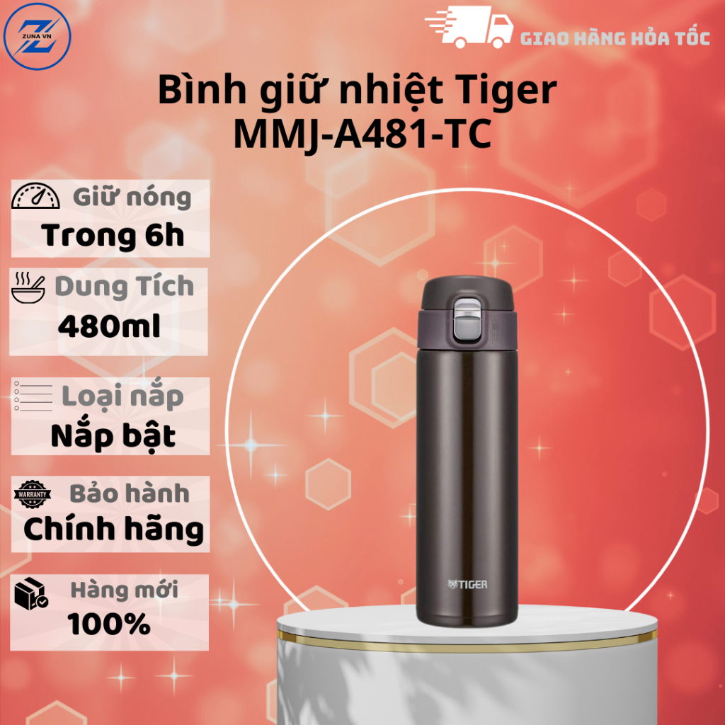 กระติกน้ําร้อน Tiger MMJ-A481-TC - 12 เดือน