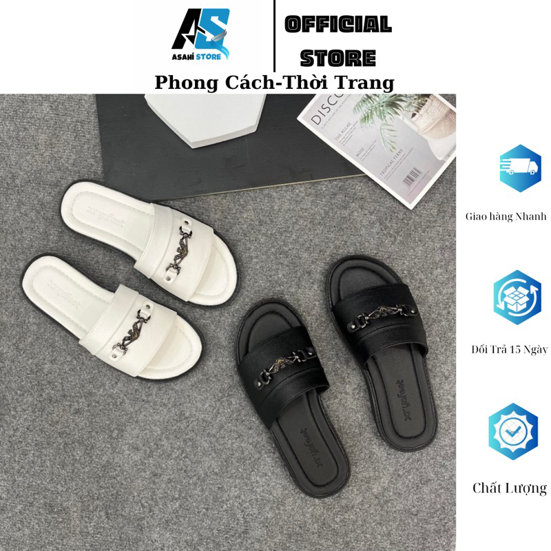 Xt YOFEET รองเท้าแตะผู้ชายสายไขว้แบรนด์ - รองเท้าแตะหนังสายไขว้คุณภาพสูง ใส่สบาย Code: ASAHI59