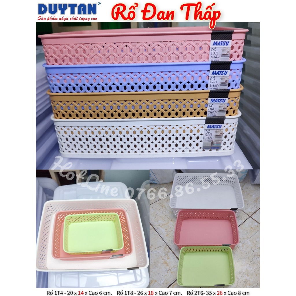 Nhuaduytan.store Duy Tan Matsu ตะกร้าสานพลาสติก 1T4, 1T8, 2T6