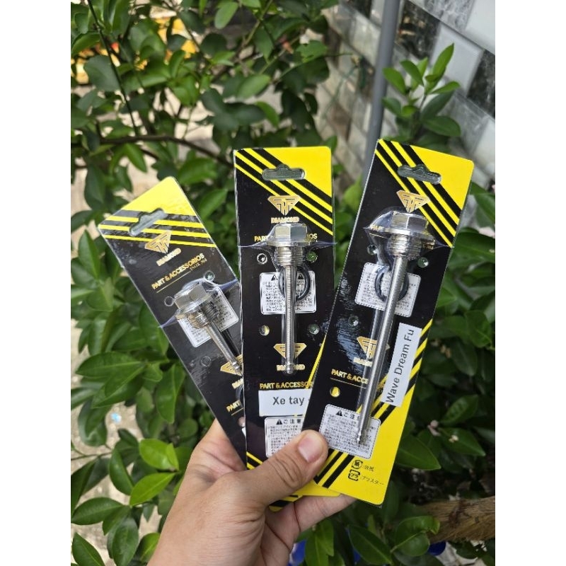 DIAMOND SALAYA - สกรูฝาน้ํามันสแตนเลส 304 พร้อมน้ํามัน Dipstick สําหรับรถมอเตอร์ไซค์หลายรุ่น