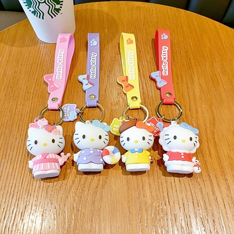 Hello Kitty พวงกุญแจ Hello Kitty พวงกุญแจแมวคิตตี้คุณภาพสูงใหม่